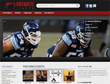 Tablet Screenshot of kangarootickets.com